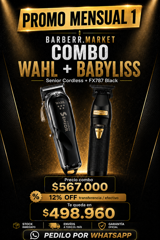 Combo BLACK: Wahl Senior + Babyliss Pro Fx 787 Black