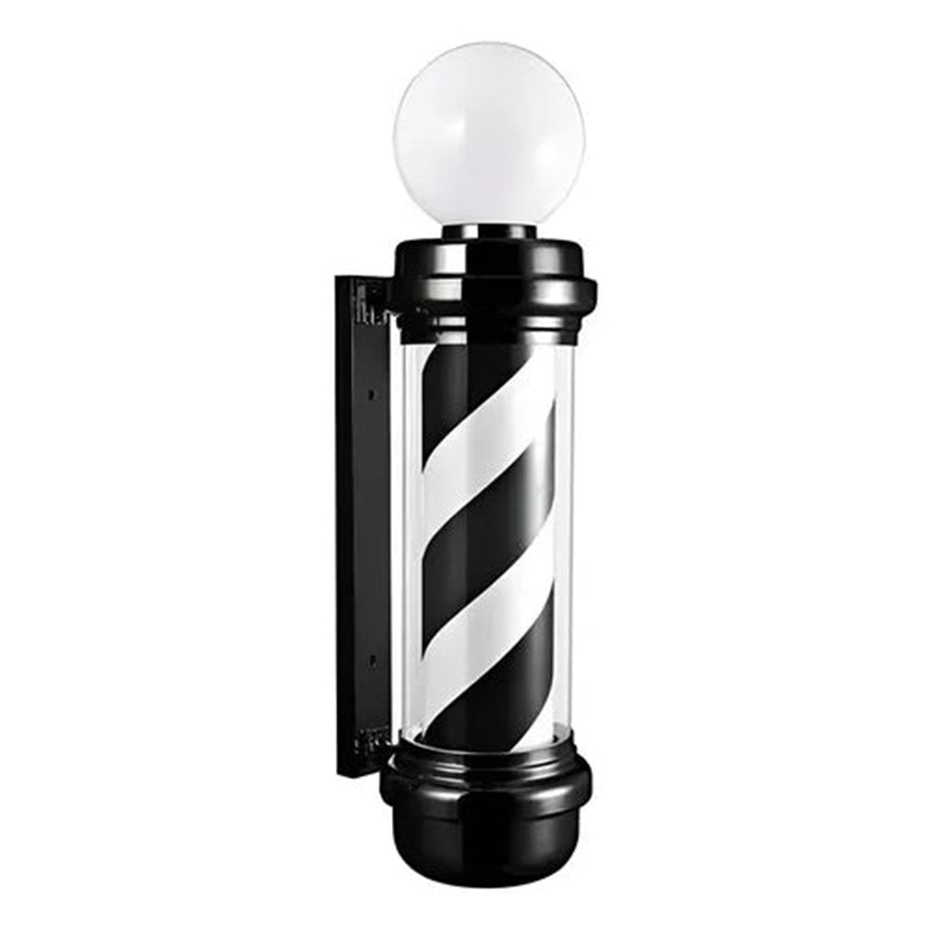 Farol Negro Con Bocha Blanca