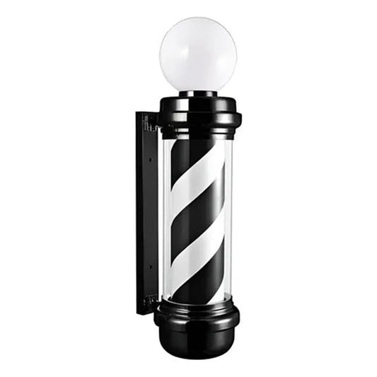 Farol Negro Con Bocha Blanca