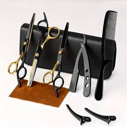 Set Tijeras de Peluquería Profesional (Corte y Entresacar) con Estuche